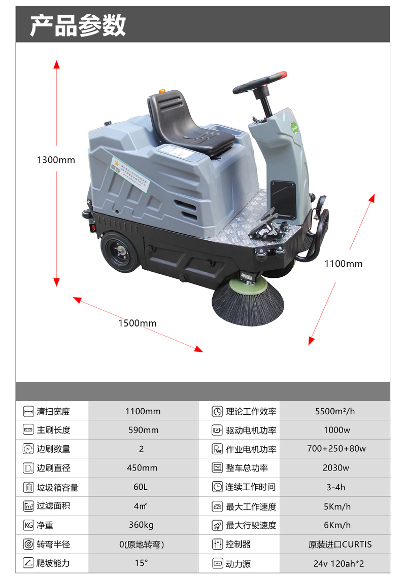 奧科奇V1 駕駛式電動掃地車